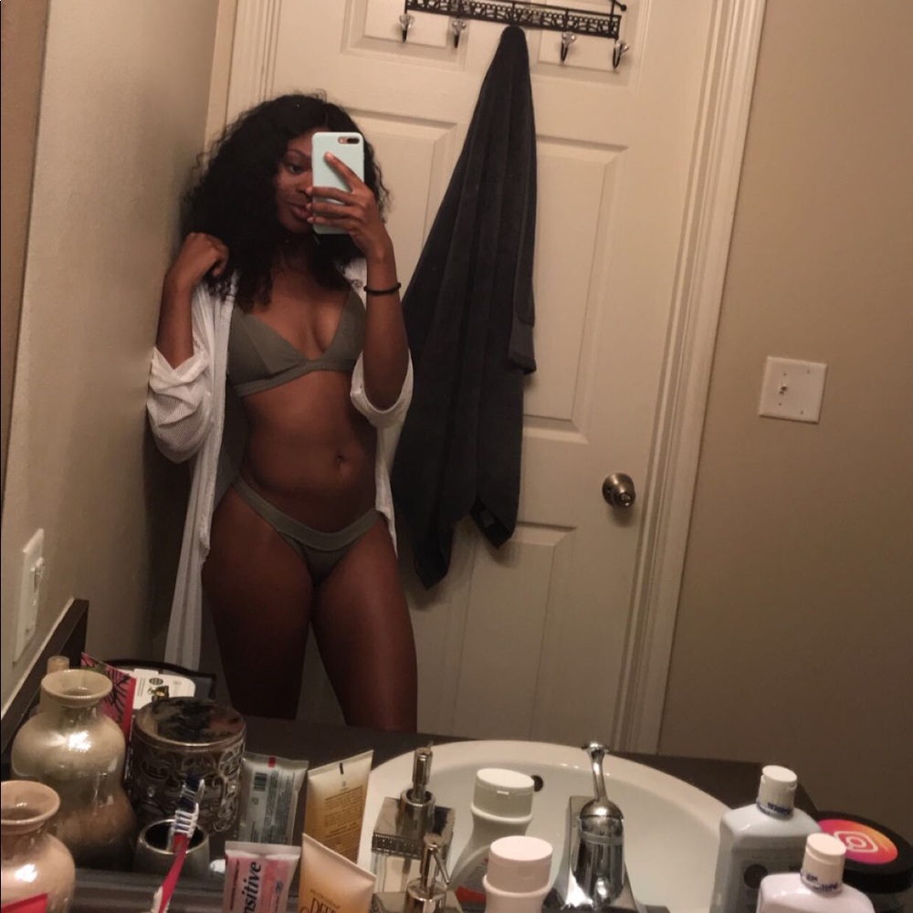 Green hollister bathing suit